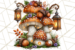 Spooky Fall Forest Woodland Halloween Animals PNG Product Image 4