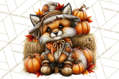 Spooky Fall Forest Woodland Halloween Animals PNG Product Image 2