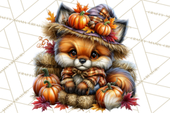 Spooky Fall Forest Woodland Halloween Animals PNG Product Image 3