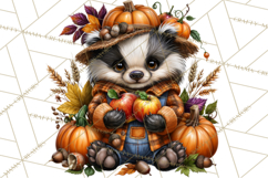 Spooky Fall Forest Woodland Halloween Animals PNG Product Image 5