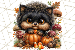 Spooky Fall Forest Woodland Halloween Animals PNG Product Image 2