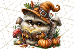 Spooky Fall Forest Woodland Halloween Animals PNG Product Image 4