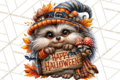 Spooky Fall Forest Woodland Halloween Animals PNG Product Image 5