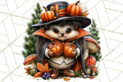 Spooky Fall Forest Woodland Halloween Animals PNG Product Image 3