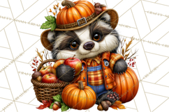Spooky Fall Forest Woodland Halloween Animals PNG Product Image 2