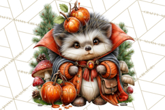 Spooky Fall Forest Woodland Halloween Animals PNG Product Image 4