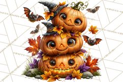 Spooky Fall Forest Woodland Halloween Animals PNG Product Image 5