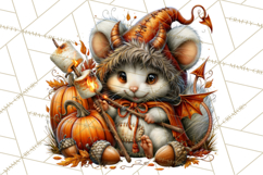 Spooky Fall Forest Woodland Halloween Animals PNG Product Image 2