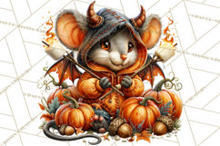 Spooky Fall Forest Woodland Halloween Animals PNG Product Image 3