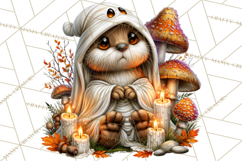 Spooky Fall Forest Woodland Halloween Animals PNG Product Image 5