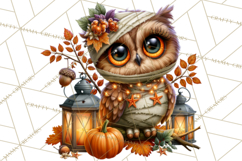 Spooky Fall Forest Woodland Halloween Animals PNG Product Image 5