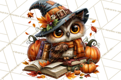 Spooky Fall Forest Woodland Halloween Animals PNG Product Image 4