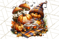 Spooky Fall Forest Woodland Halloween Animals PNG Product Image 5