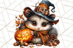 Spooky Fall Forest Woodland Halloween Animals PNG Product Image 3