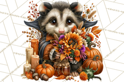 Spooky Fall Forest Woodland Halloween Animals PNG Product Image 5