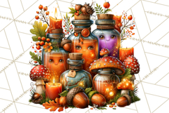 Spooky Fall Forest Woodland Halloween Animals PNG Product Image 2