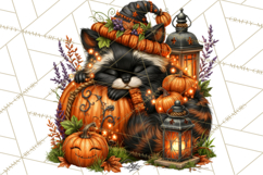 Spooky Fall Forest Woodland Halloween Animals PNG Product Image 3