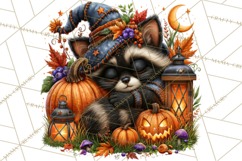 Spooky Fall Forest Woodland Halloween Animals PNG Product Image 4
