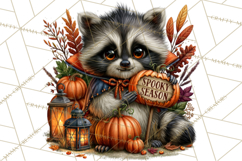 Spooky Fall Forest Woodland Halloween Animals PNG Product Image 5