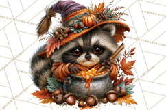 Spooky Fall Forest Woodland Halloween Animals PNG Product Image 2