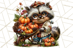 Spooky Fall Forest Woodland Halloween Animals PNG Product Image 5