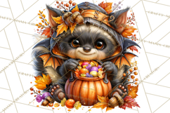 Spooky Fall Forest Woodland Halloween Animals PNG Product Image 2