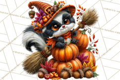 Spooky Fall Forest Woodland Halloween Animals PNG Product Image 4