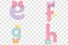 Cute Princess Font | Alphabet Letter Number Pink SVG EPS PNG Product Image 12