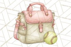 Whimsical Softball Mom Clipart PNG Game Day Mom Graphics Product Image 4