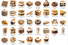 Smores Dessert | Watercolor PNG Chocolate Marshmallow Bakery Product Image 13