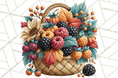Summer's Bounty Harvest Floral Cottagecore Garden PNG Product Image 5