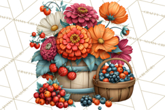 Summer's Bounty Harvest Floral Cottagecore Garden PNG Product Image 4