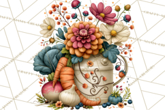 Summer's Bounty Harvest Floral Cottagecore Garden PNG Product Image 5