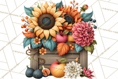 Summer's Bounty Harvest Floral Cottagecore Garden PNG Product Image 2