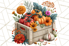 Summer's Bounty Harvest Floral Cottagecore Garden PNG Product Image 5