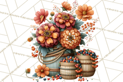 Summer's Bounty Harvest Floral Cottagecore Garden PNG Product Image 5