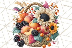 Summer's Bounty Harvest Floral Cottagecore Garden PNG Product Image 4