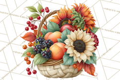 Summer's Bounty Harvest Floral Cottagecore Garden PNG Product Image 5