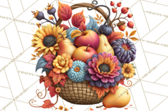 Summer's Bounty Harvest Floral Cottagecore Garden PNG Product Image 2