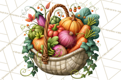 Summer's Bounty Harvest Floral Cottagecore Garden PNG Product Image 5