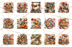 Summer's Bounty Harvest Floral Cottagecore Garden PNG Product Image 6