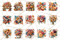 Summer's Bounty Harvest Floral Cottagecore Garden PNG Product Image 7