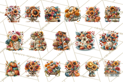 Summer's Bounty Harvest Floral Cottagecore Garden PNG Product Image 9