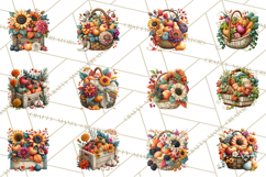 Summer's Bounty Harvest Floral Cottagecore Garden PNG Product Image 10