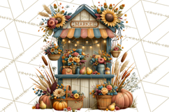 Summer's Bounty Harvest Floral Cottagecore Garden PNG Product Image 5