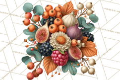 Summer's Bounty Harvest Floral Cottagecore Garden PNG Product Image 3
