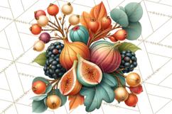 Summer's Bounty Harvest Floral Cottagecore Garden PNG Product Image 4