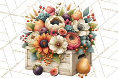 Summer's Bounty Harvest Floral Cottagecore Garden PNG Product Image 5