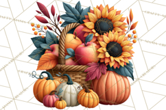 Summer's Bounty Harvest Floral Cottagecore Garden PNG Product Image 4