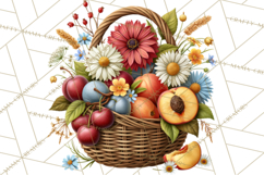 Summer's Bounty Harvest Floral Cottagecore Garden PNG Product Image 5